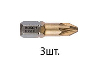 Насадка (бита) крестообразная PZ2 25 мм BOSCH Max Grip (3 шт.) ( посадочн. шестигранник 1/4 ")