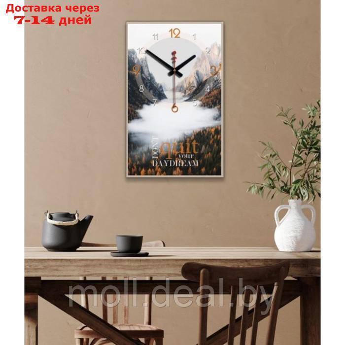 Часы-картина настенные, серия: Интерьер "Горы", плавный ход, 35 х 57 см - фото 3 - id-p207941110