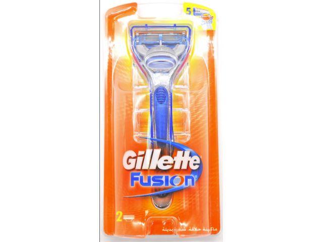 Станок для бритья + 2 кассеты Fusion Gillette - фото 1 - id-p207565798