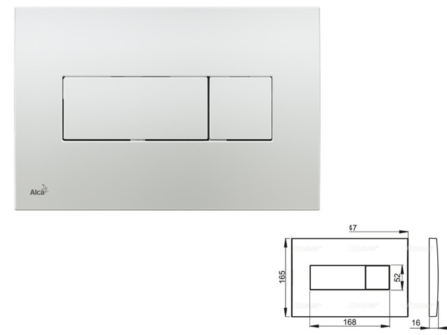 Кнопка управления для систем инсталляций (хром-глянцевая), Alcaplast - фото 1 - id-p207559288