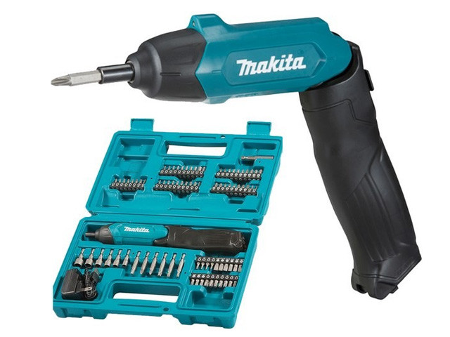 Аккум. шуруповерт MAKITA DF 001 DW в чем.+ аксессуары (3.6 В, 1 акк., 1.3 А/ч Li-Ion, 1 скор., 4 Нм, шурупы до - фото 1 - id-p207560382