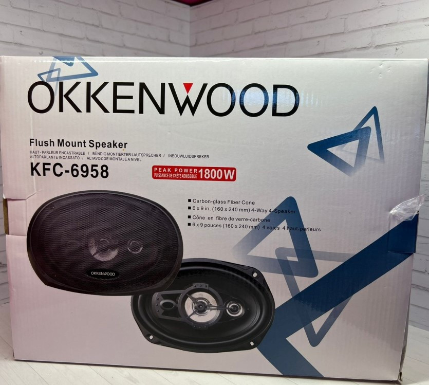 Автомобильные динамики OKKENWOOD KFC-6958 Типоразмер овальный 15x23 см (6x9 дюйм.) 500W / Комплект 2 шт.