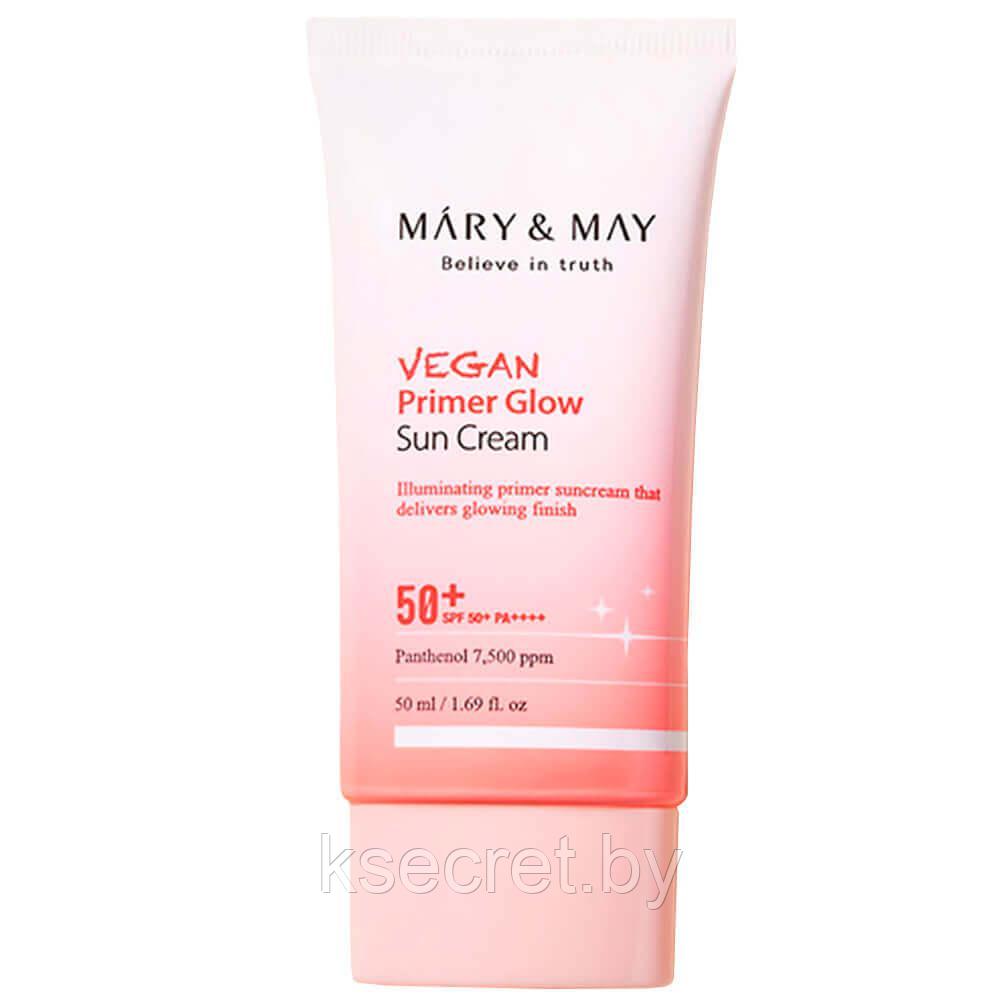Солнцезащитный крем-праймер для сияния кожи Mary&May Vegan Primer Glow Sun Cream SPF50+ PA++++ - фото 1 - id-p207979377