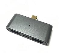 Переходник USB Type-C разветвитель (hub, Док-станция, адаптер) Profit на 2*USB 3.0, PD