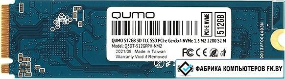 SSD QUMO Novation 3D TLC 512GB Q3DT-512GPPH-NM2 - фото 1 - id-p207982342