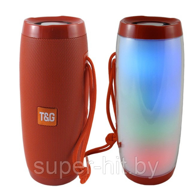 Беспроводная портативная колонка T&G TG-165 с LED подсветкой - фото 4 - id-p207985647