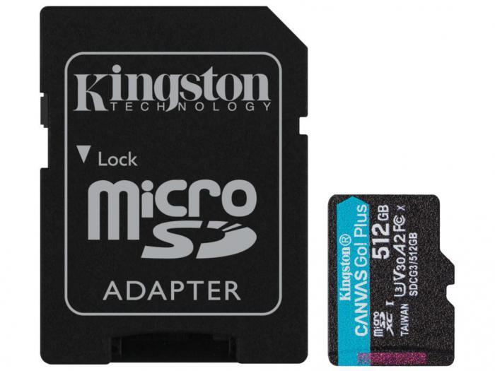 512Gb - Kingston Canvas Go! Micro Secure Digital HC Class10 UHS-I Canvas Select + SD Adapter SDCG3/512GB с - фото 1 - id-p207259211