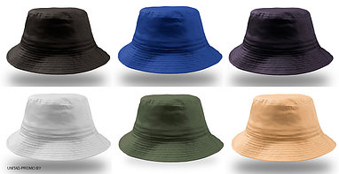 Панама Atlantis BUCKET COTTON, черный, 100% хлопок, 180 г/м2