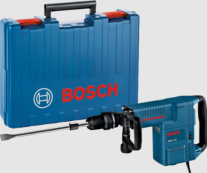 BOSCH GSH 11 E Отбойный молоток SDS-MAX в чемодане SDS-max 1500 Вт, 6-25 Дж, 900-1890 уд/мин, 10.1 кг - фото 1 - id-p207992412