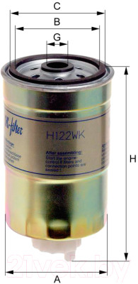 Топливный фильтр Hengst H122WK - фото 1 - id-p207993891