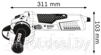 Профессиональная угловая шлифмашина Bosch GWS 19-125 CIST Professional - фото 2 - id-p207993911