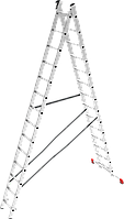 Лестница алюминиевая двухсекционная 2x14 ступеней NV2220 Новая высота 2220214