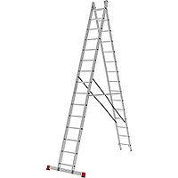 Лестница алюминиевая двухсекционная 2x15 ступеней NV2220 Новая высота 2220215