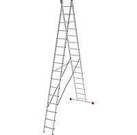 Лестница алюминиевая двухсекционная 2x16 ступеней NV2220 Новая высота 2220216