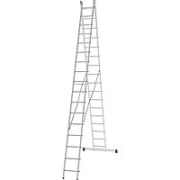 Лестница алюминиевая двухсекционная 2x17 ступеней NV2220 Новая высота 2220217