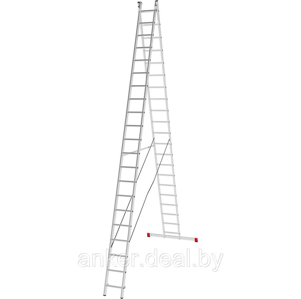 Лестница алюминиевая двухсекционная 2x21 ступень NV2220 Новая высота 2220221 - фото 1 - id-p208011359