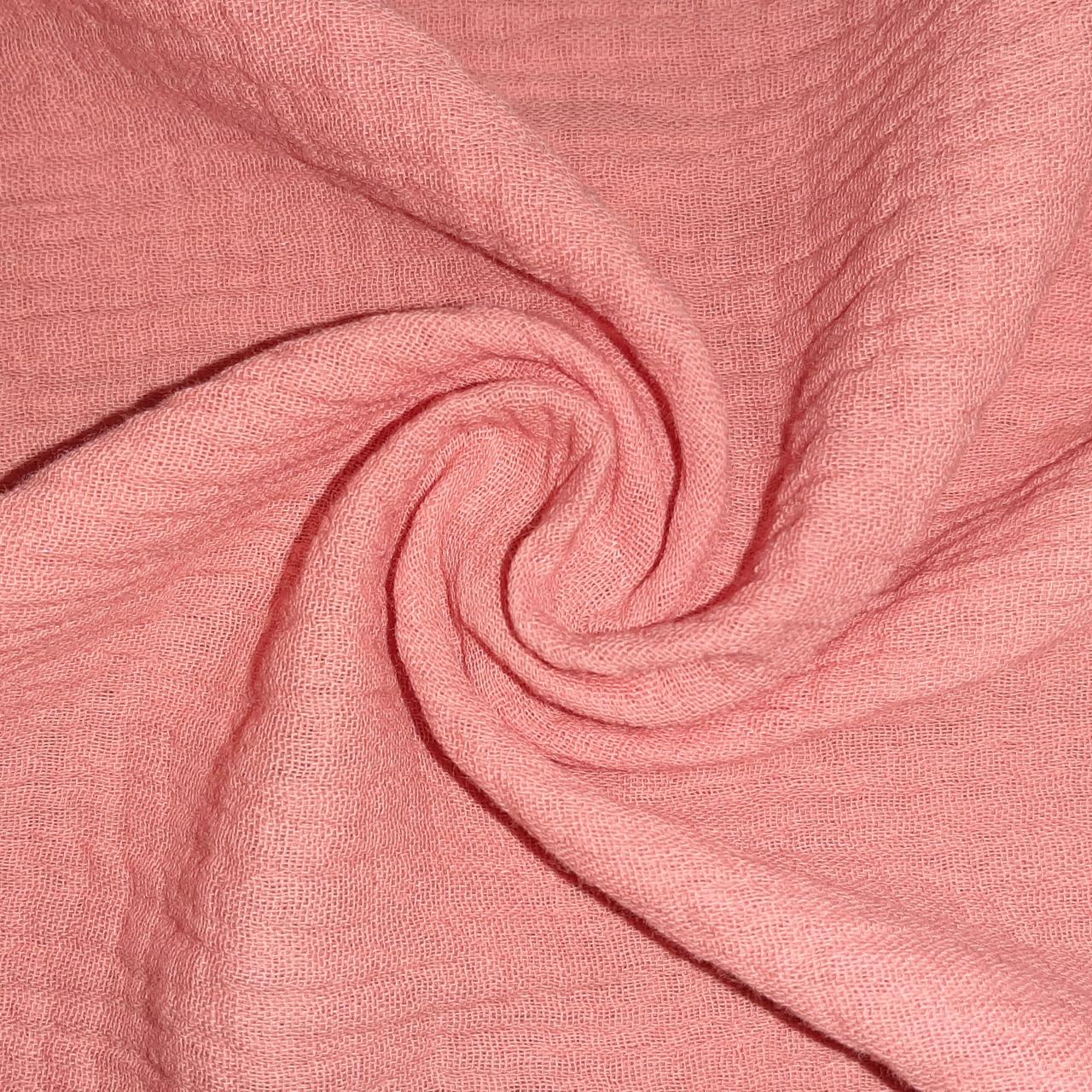 Муслин двухслойный цвет розово-персиковый