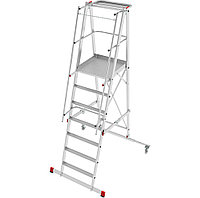 Передвижная складная лестница-стремянка с платформой 7 ступени NV5540 Новая высота 5540107