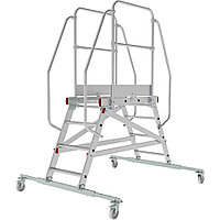 Передвижная двухсторонняя лестница-подмости с платформой 4 ступени NV5520 Новая высота 5520204