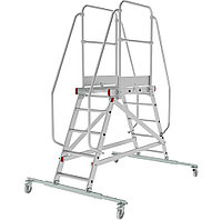 Передвижная двухсторонняя лестница-подмости с платформой 5 ступеней NV5520 Новая высота 5520205