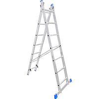 Лестница алюминиевая двухсекционная 2x7 ступеней LadderBel LS207