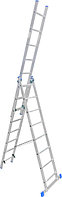 Лестница алюминиевая трехсекционная 3x8 ступеней LadderBel LS308