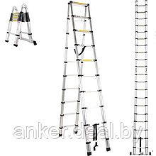 Лестница телескопическая 2-x секционная алюмюминиевая 2x10 ступеней STARTUL ST9733-062