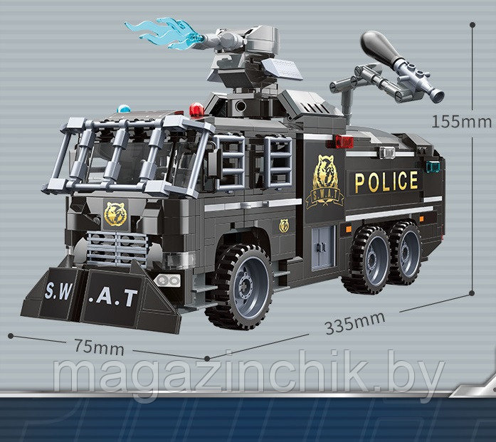 Конструктор Спецназ бронированная машина, Qman 11018, 847 дет. аналог Лего - фото 2 - id-p208015953