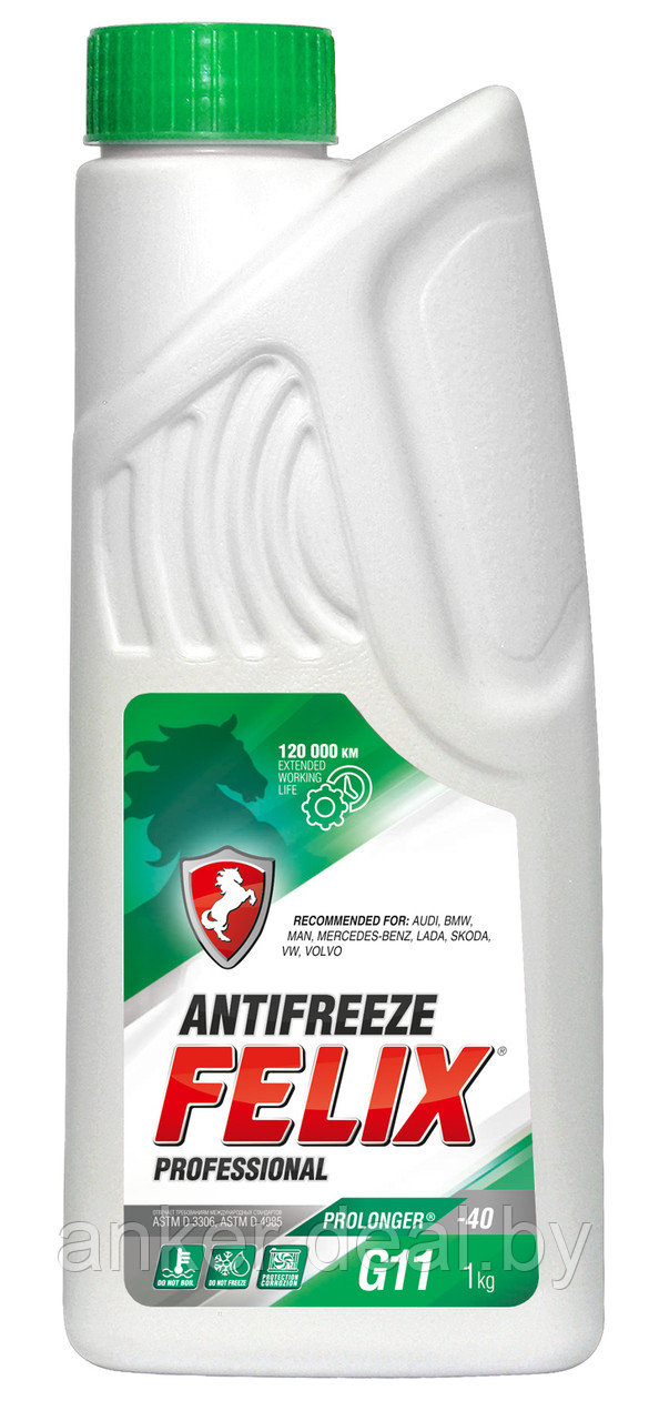 Antifreeze G11 "FELIX PROLONGER-40" (зеленый) 1кг Антифриз т.м. FELIX - фото 1 - id-p208010876