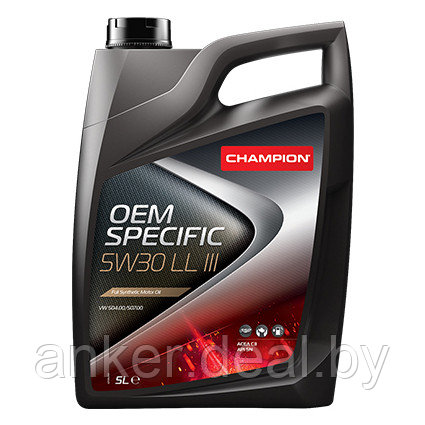 Champion OEM Specific 5W30 C3 LL III 5л синтетическое моторное масло - фото 1 - id-p208010965