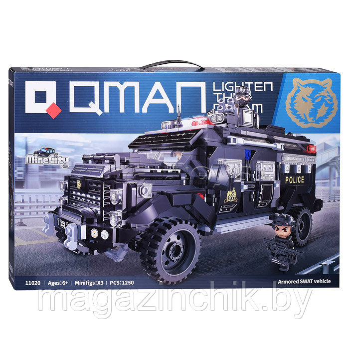 Конструктор Бронеавтомобиль, Qman 11020, 1250 дет. аналог Лего - фото 1 - id-p208020524