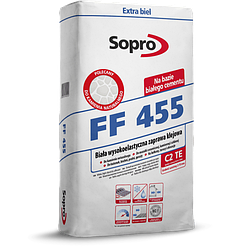 Эластичный белый клеевой раствор Sopro F 455