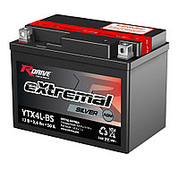3.6 Ah МОТО аккумулятор RDRIVE EXTREMAL SILVER YTX4L-BS