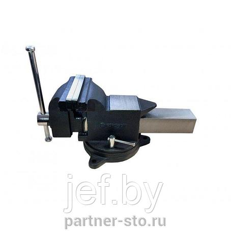 Тиски стальные поворотные с наковальней + захват для труб 10"-250мм FORSAGE F-6540210A, фото 2