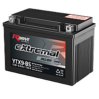8.4 Ah МОТО аккумулятор RDRIVE EXTREMAL SILVER YTX9-BS
