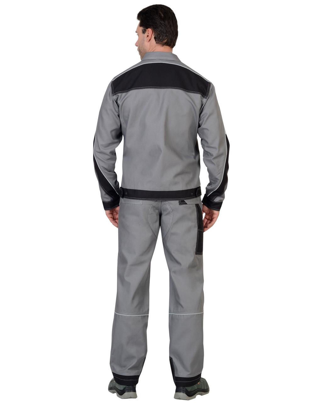 Куртка СИРИУС-ПЕКИН серый с черным пл. 275 г/кв.м - фото 2 - id-p208038166