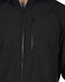 Куртка "СИРИУС-Азов" удл. с капюшоном черный софтшелл пл 350 г/кв.м, фото 6