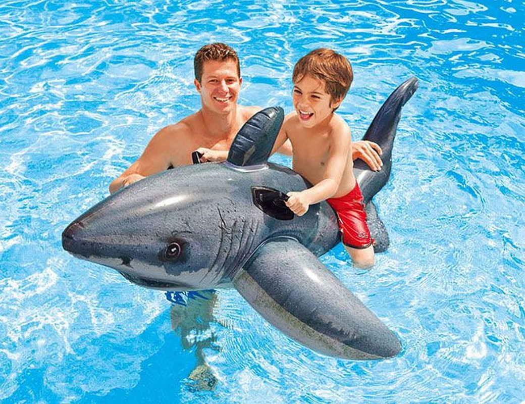 Надувная игрушка для бассейна Акула Intex 57525 , надувной матрас 173 х 107 см - фото 1 - id-p208038145