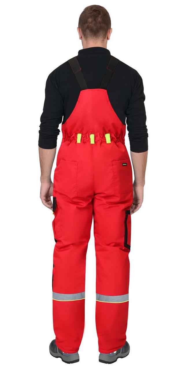 Костюм СИРИУС-СТАН куртка, п/к, красный с черным и лимонной отделкой - фото 5 - id-p208038332
