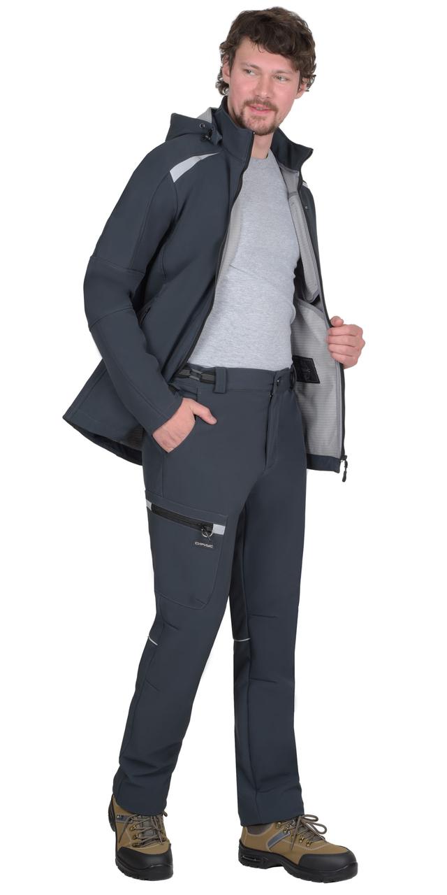 Костюм СИРИУС-СПЕЙС куртка, брюки, софтшелл сине-серый - фото 1 - id-p208038392