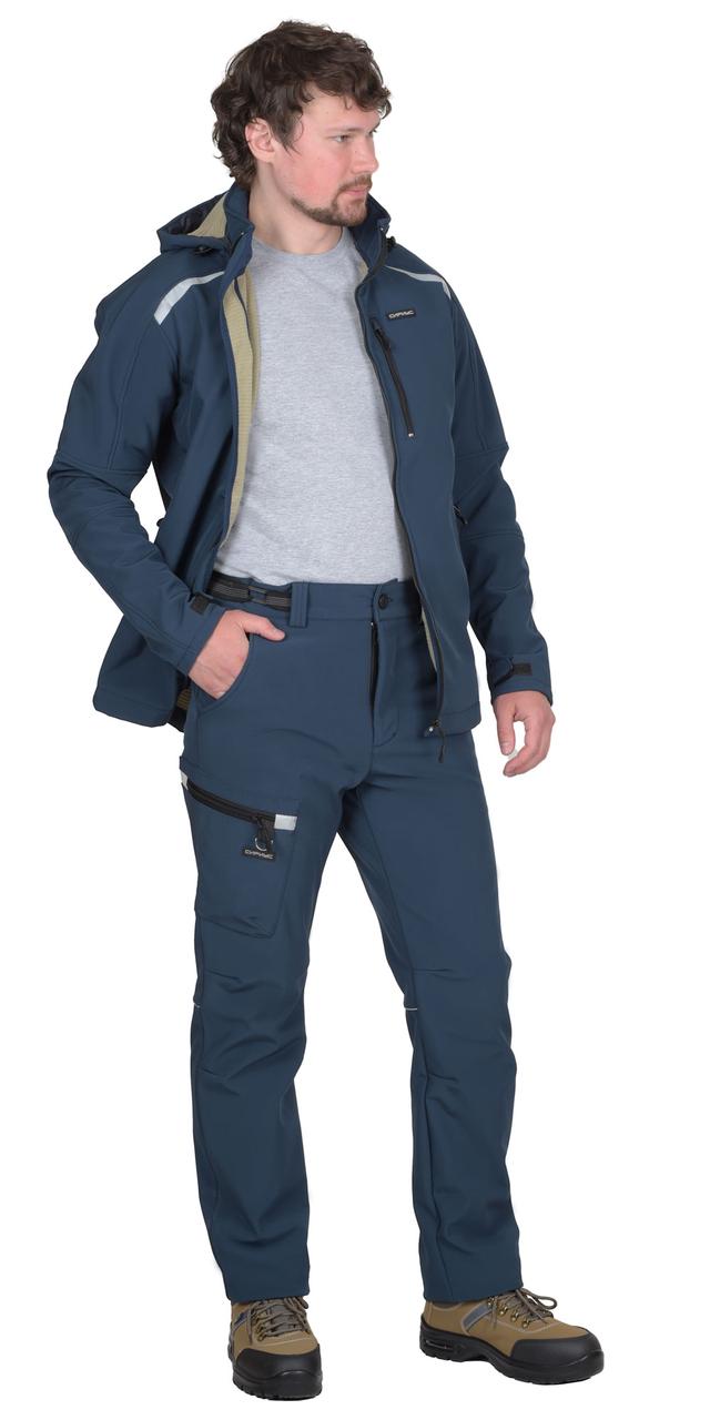 Костюм СИРИУС-СПЕЙС куртка, брюки, софтшелл синий - фото 1 - id-p208038393