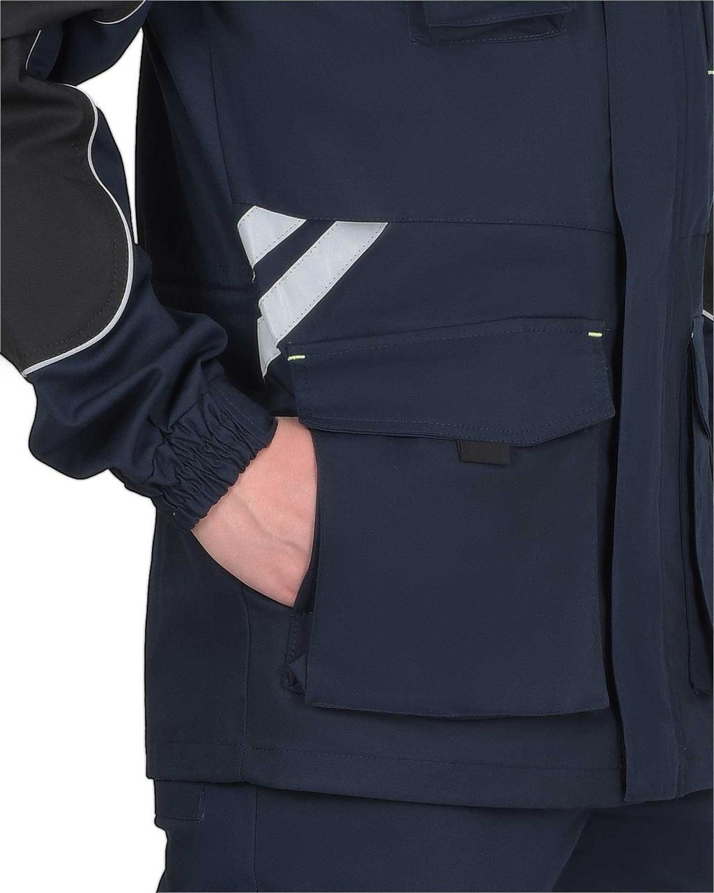 Костюм СИРИУС-ФОТОН-РОСС куртка, брюки синий с черным - фото 8 - id-p208038404
