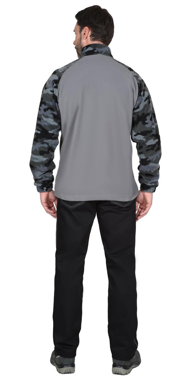 Куртка флисовая т.серая с КМФ Мультикам серый - фото 2 - id-p208038431