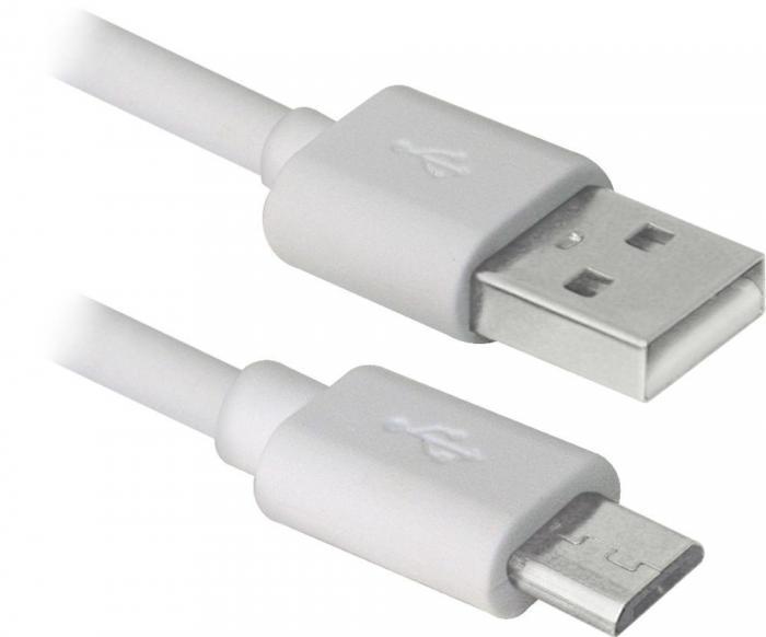 Аксессуар Defender USB AM - MicroUSB 3m USB08-10BH White 87468 - фото 1 - id-p207984553