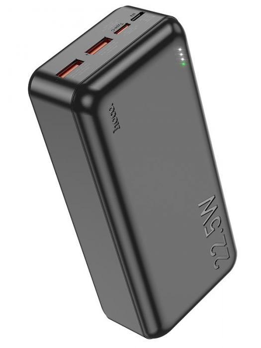 Внешний аккумулятор Hoco Power Bank J101B 30000mAh черный пауэрбанк для зарядки телефона - фото 1 - id-p207940678