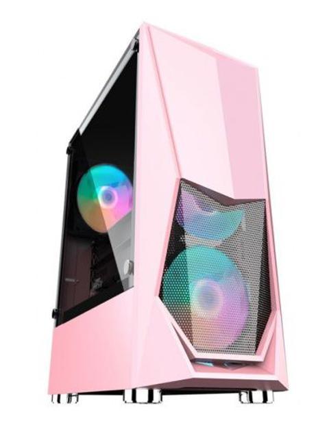 Корпус 1stPlayer DK-3 ATX Tempered Glass Pink DK-3-PK-3G6