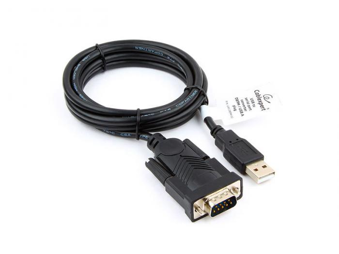 Аксессуар Gembird Cablexpert USB - Serial port AM/DB9M 1.5m Black UAS-DB9M-02 - фото 1 - id-p207942932
