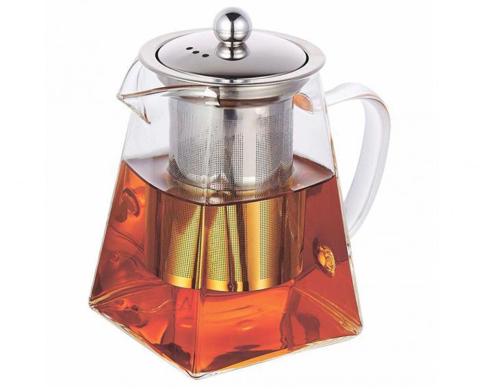 Стеклянный заварочный чайник ZEIDAN Z-4433 заварочник для заварки чая с ситечком фильтром ситом 1 литр - фото 1 - id-p207983882
