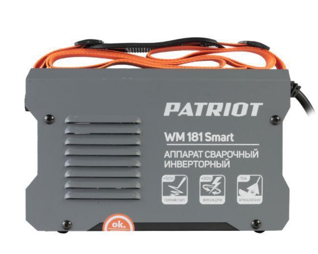 Аппарат сварочный инвертор PATRIOT WM 181SMART MMA электродный ручной сварочник инверторная дуговая сварка - фото 2 - id-p207984058