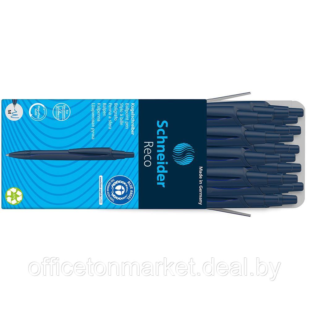 Ручка шариковая автоматическая "Schneider Reco", синий, стерж. синий - фото 5 - id-p208050056